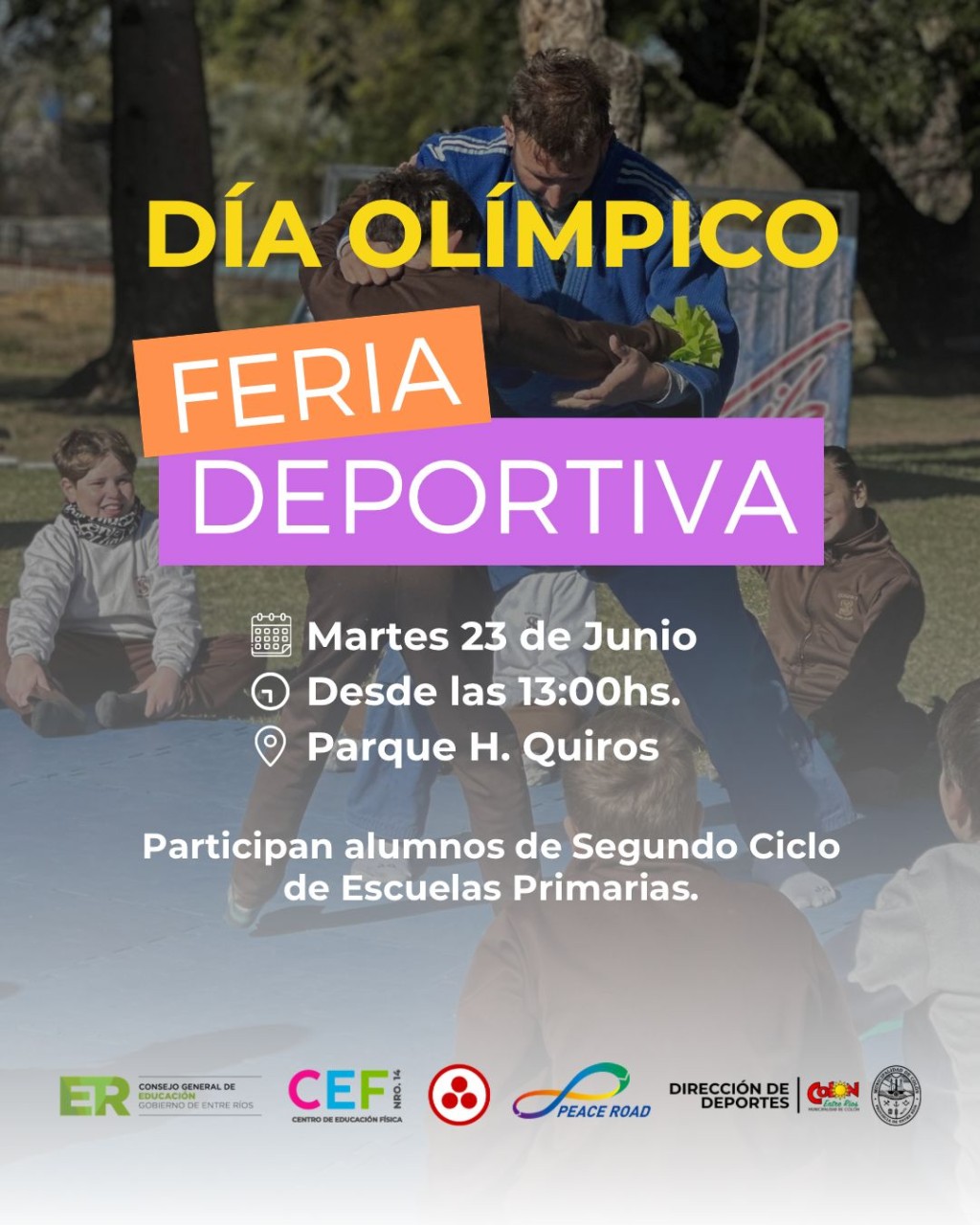 Col&oacute;n (ER): El Municipio realizar&aacute; una Feria Deportiva por el D&iacute;a Ol&iacute;mpico en el Parque Quir&oacute;s