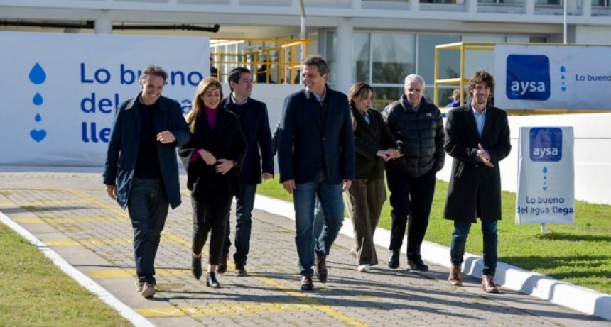 Nardini participó del anuncio de ampliación de la Planta Depuradora Norte en San Fernando