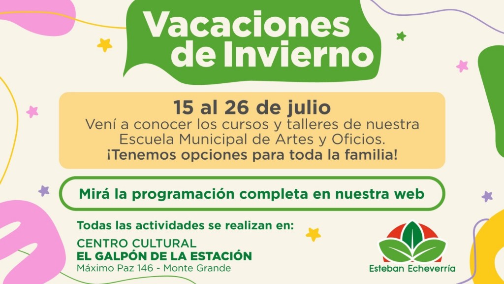 E. Echeverría: El Municipio brindará talleres y cursos gratuitos para toda la familia