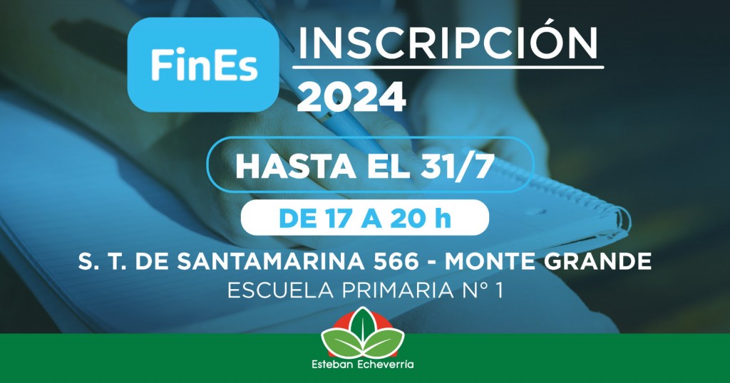E. Echeverría: Comenzó la inscripción al plan FiNES 2024 