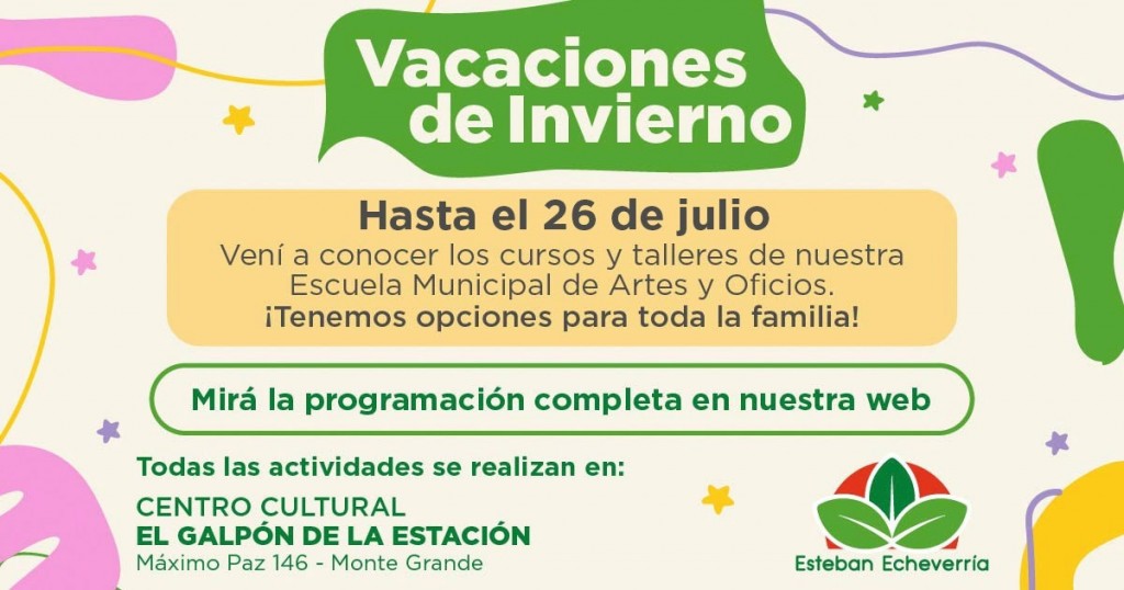E. Echeverría: El Municipio continúa con talleres y cursos gratuitos para toda la familia