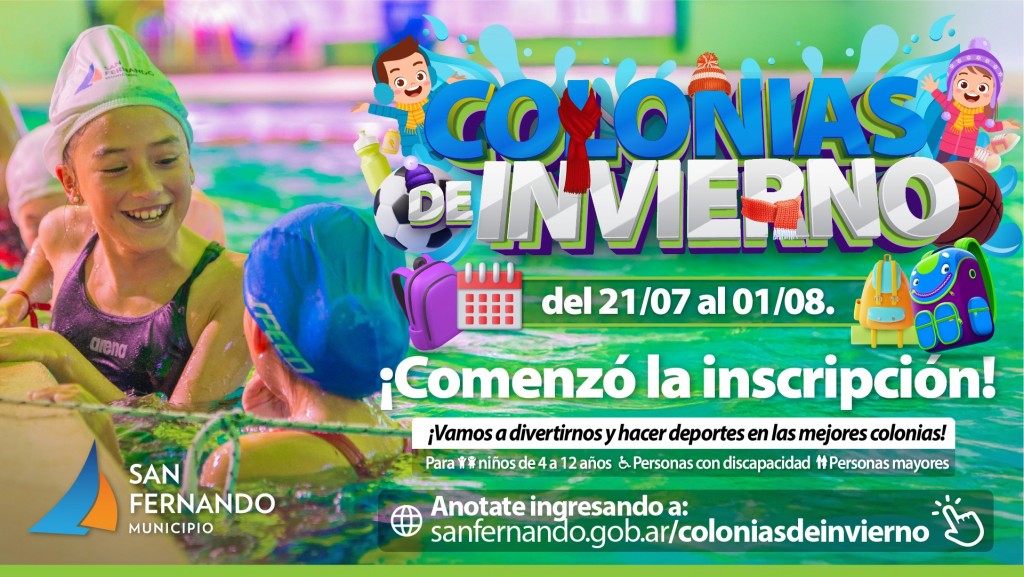 San Fernando: Comenzó la inscripción a las Colonias de Invierno 2025