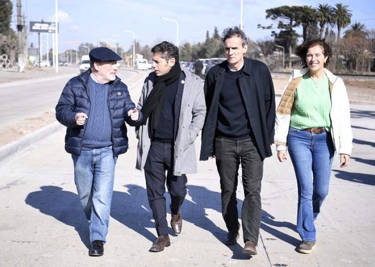 Kicillof y Katopodis habilitaron un tramo de las obras de mejora de la Ruta Provincial N°40 en Marcos Paz