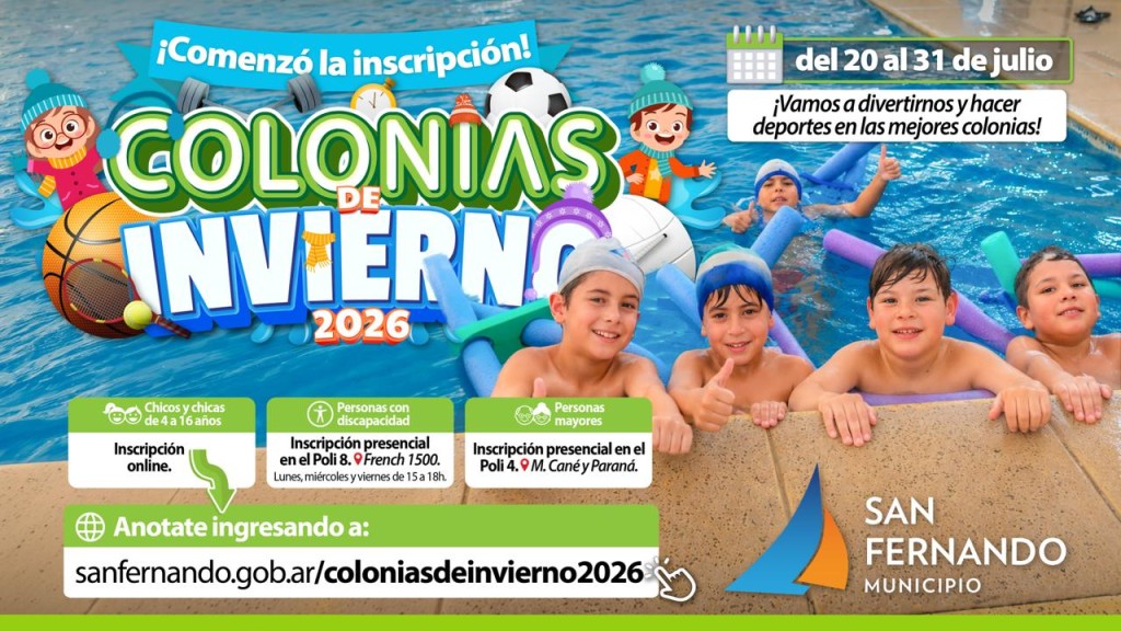 San Fernando: Inici&oacute; la inscripci&oacute;n a sus Colonias de Invierno 2026