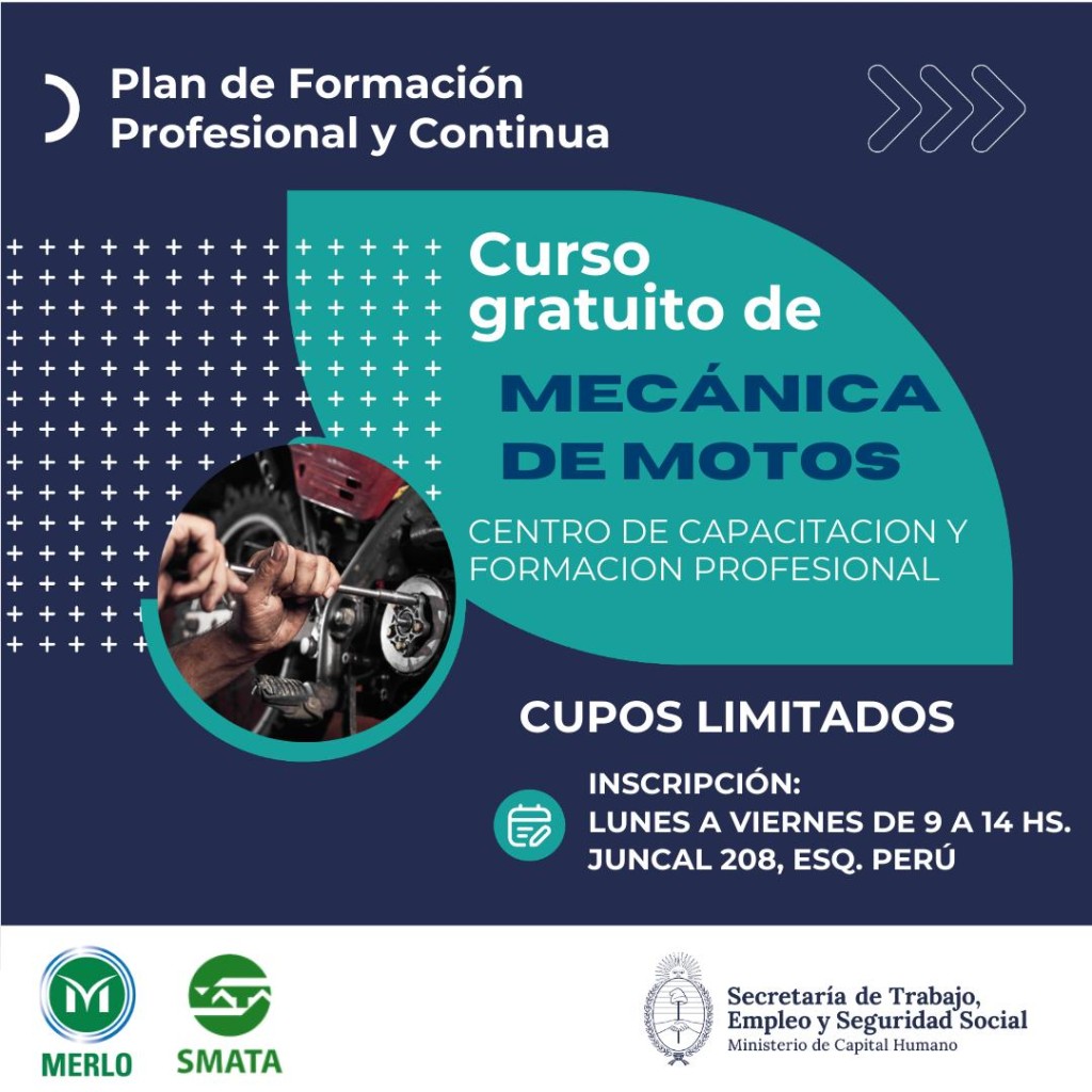 Merlo: Vuelven los cursos de formaci&oacute;n laboral 
