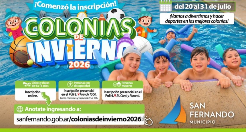 San Fernando: Inici&oacute; la inscripci&oacute;n a sus Colonias de Invierno 2026