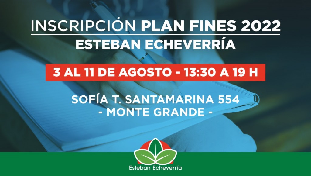 E. Echeverría: Esta semana comienza la inscripción al Plan Fines 