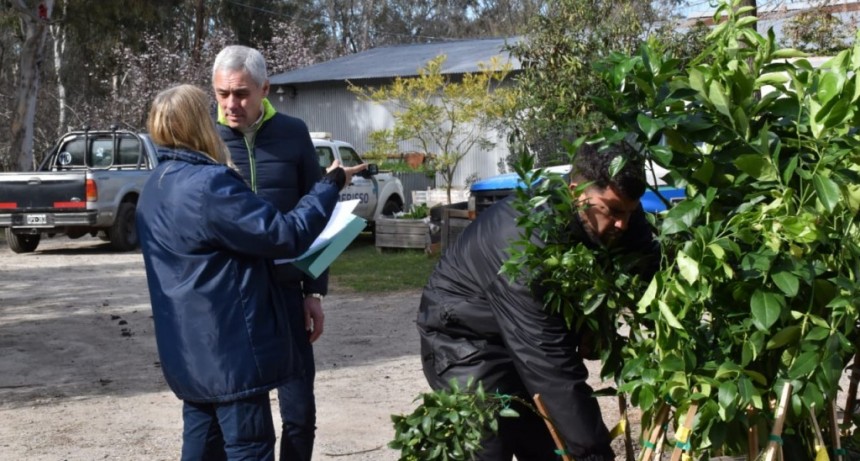 Berisso: Cagliardi entregó frutales a productores agroecológicos