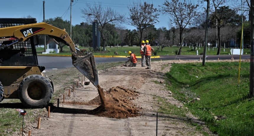 Luján: Comenzó la construcción de una bicisenda entre la ciudad y Jáuregui