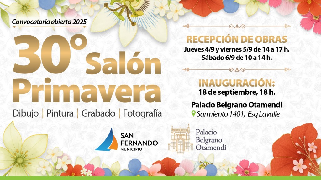 San Fernando: Inició la convocatoria al Salón Primavera 2025 de dibujo, pintura, grabado y fotografía