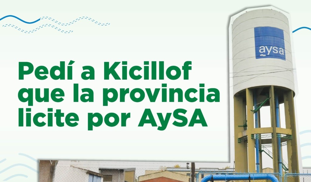 E. Echeverr&iacute;a: Fernando Gray solicit&oacute; a Kicillof que la Provincia participe en la licitaci&oacute;n AySA 