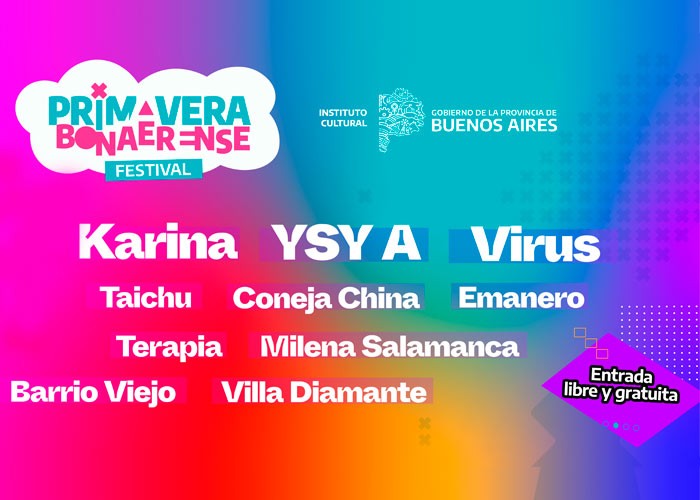 Con Karina, YSY A y Virus, la Provincia anuncia el Festival Primavera Bonaerense