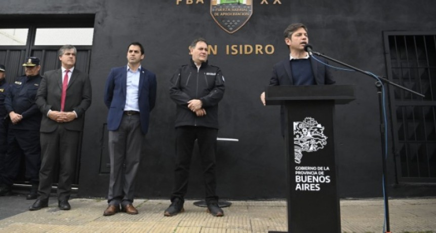 Kicillof inauguró las nuevas instalaciones de la Fuerza Barrial de Aproximación en San Isidro