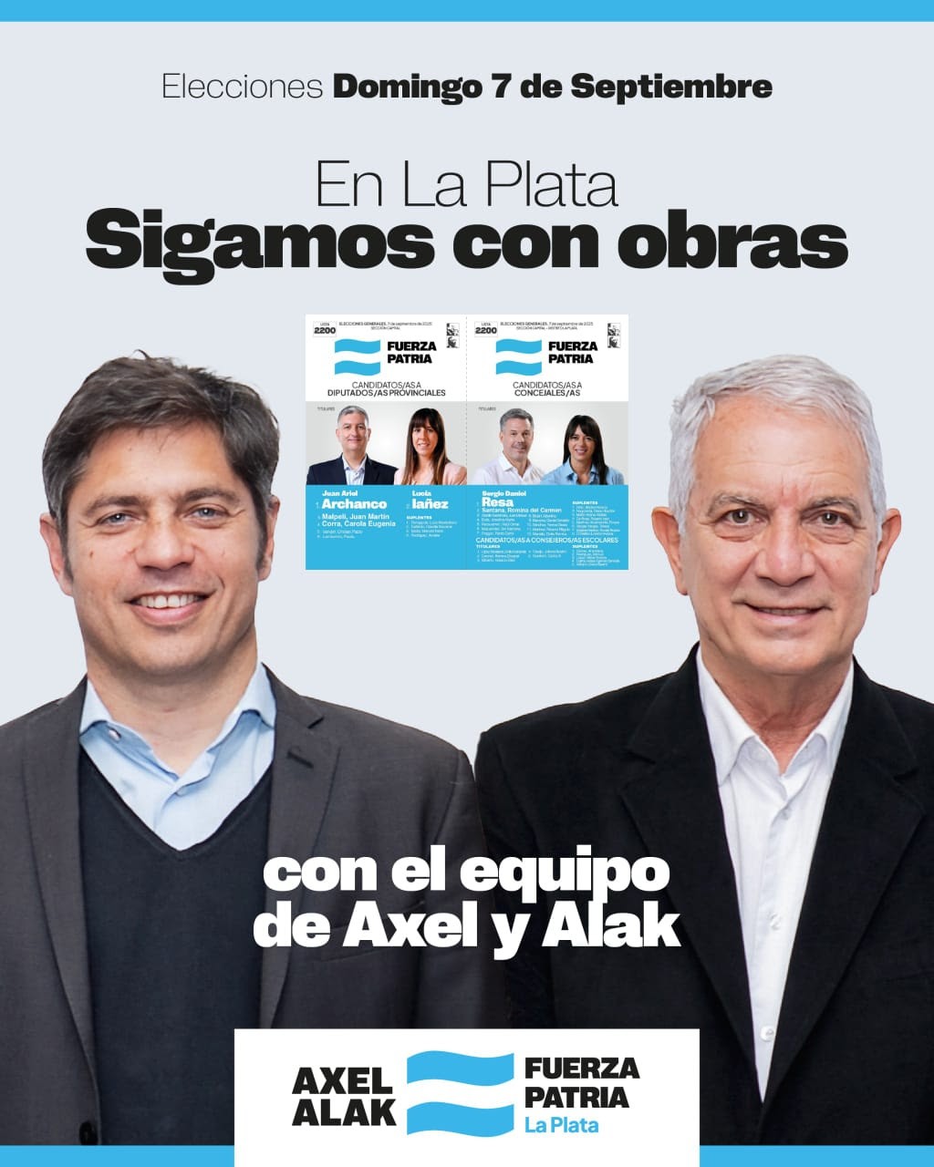 Fuerza Patria presentó la boleta de Alak en La Plata: “Sigamos con obras”