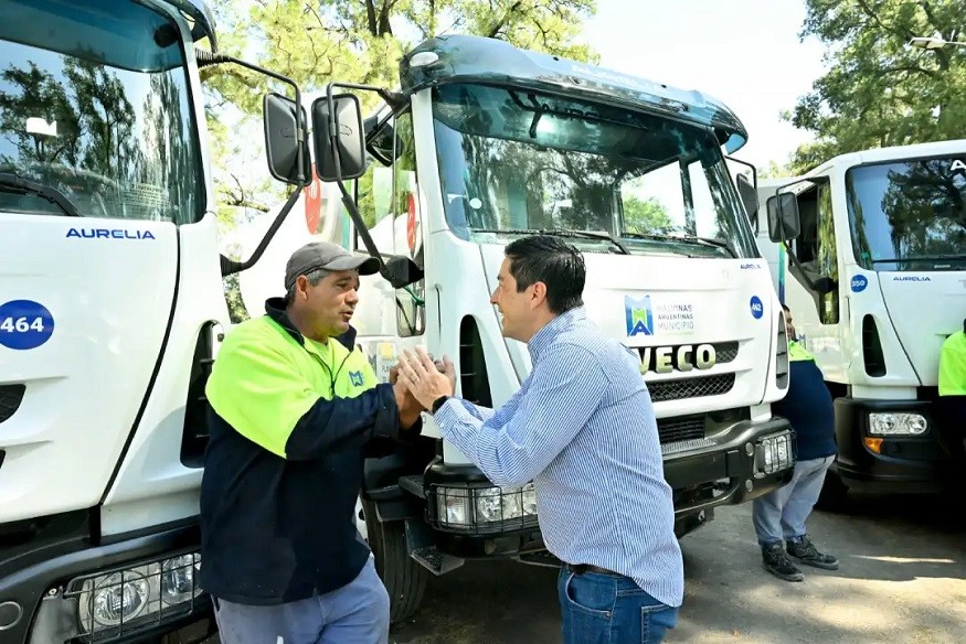 Malvinas Argentinas: Leo Nardini incorporó maquinaria al área de Servicios Públicos y la Planta Hormigonera Municipal
