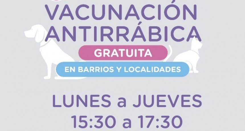 Junín: El Municipio pone en marcha una nueva campaña de vacunación antirrábica gratuita en plazas y barrios de la ciudad