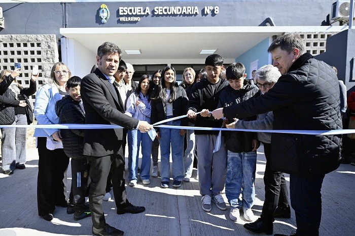 Kicillof inaugur&oacute; el nuevo edificio de la Escuela Secundaria N&deg;8 en Villarino