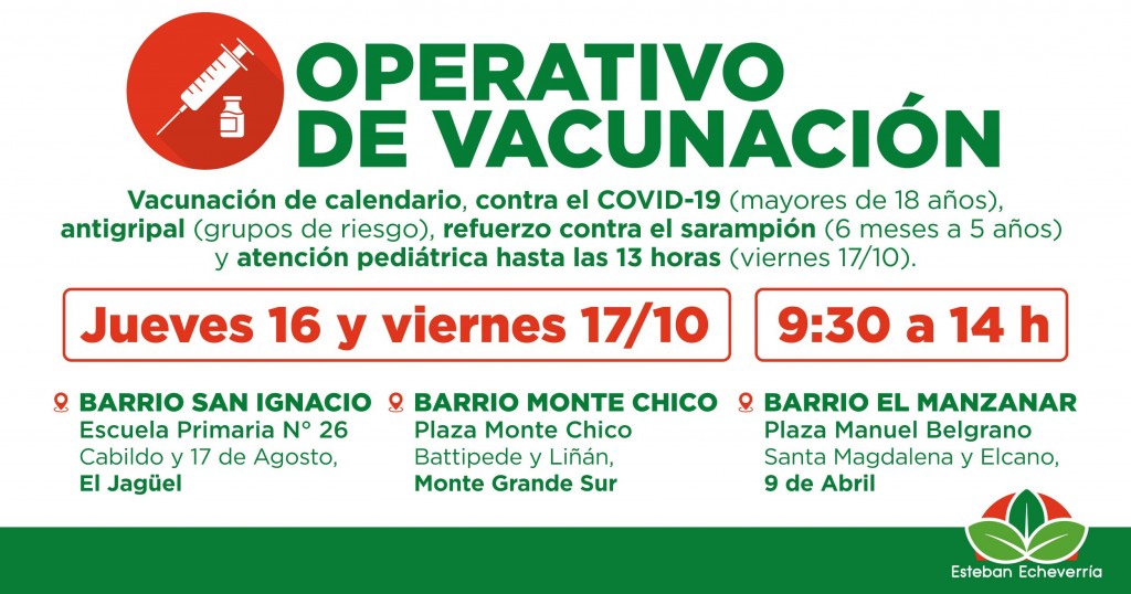 E. Echeverría: Se realizarán nuevos operativos gratuitos de vacunación 