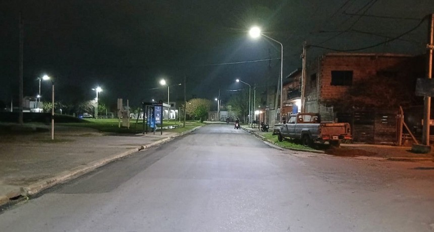 Pte. Perón: Avanza la modernización del alumbrado público en distintos puntos del distrito