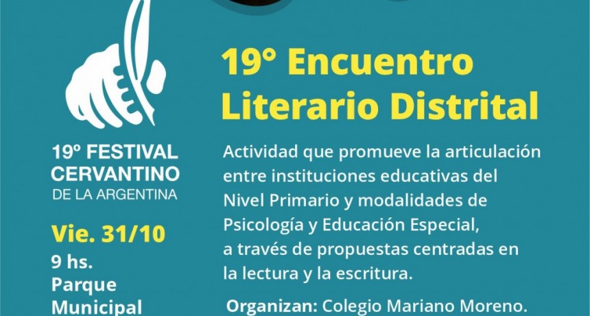 Azul: Se realizará el 19° Encuentro Literario