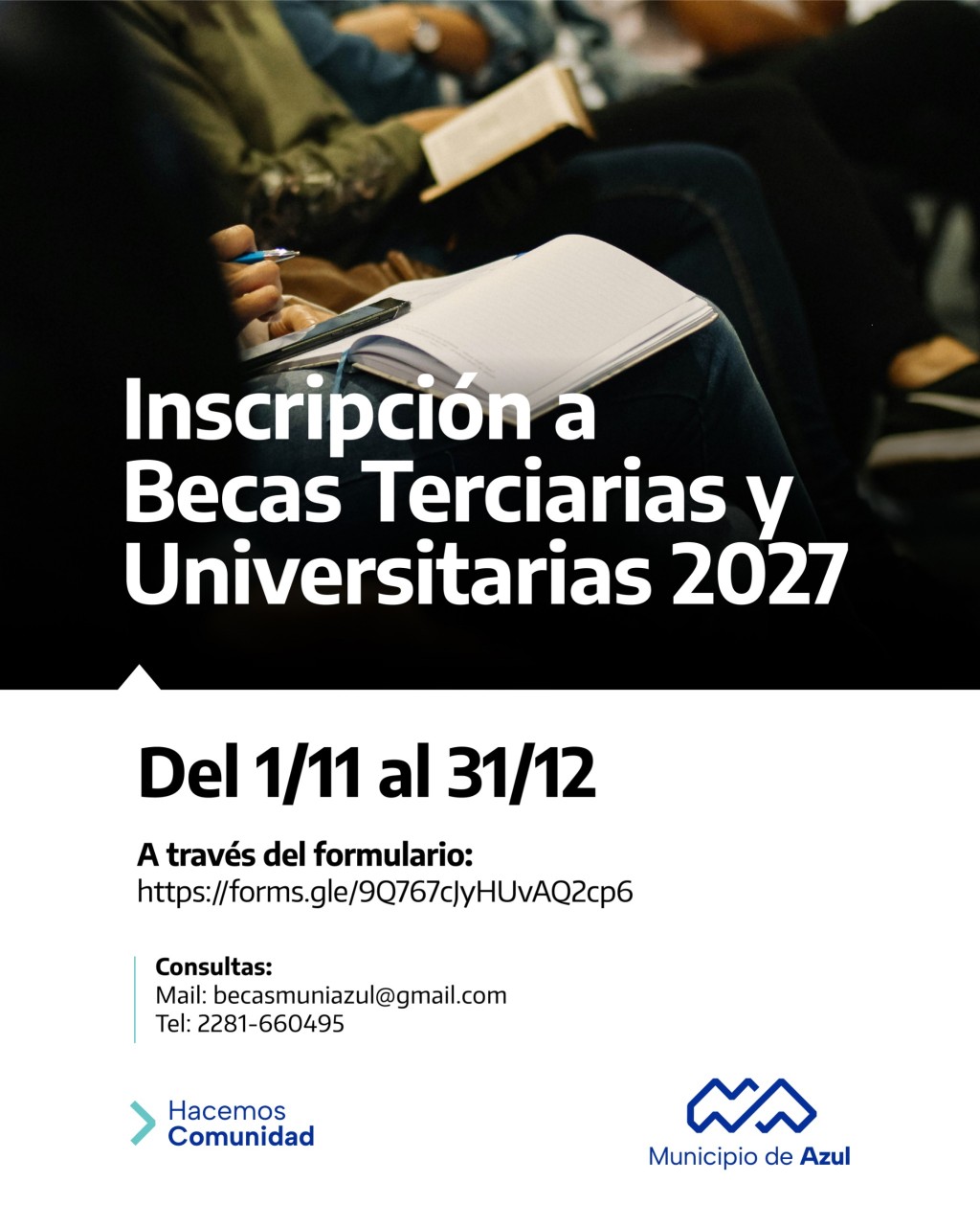 Azul: Comenzaron las inscripciones a Becas Econ&oacute;micas terciarias, universitarias y Residenciales 2027