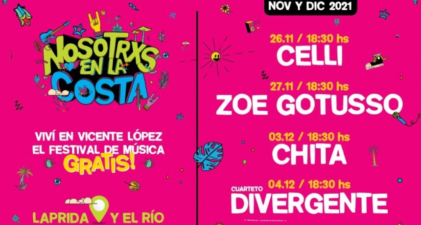 Vicente López: Festival de música frente al río del distrito