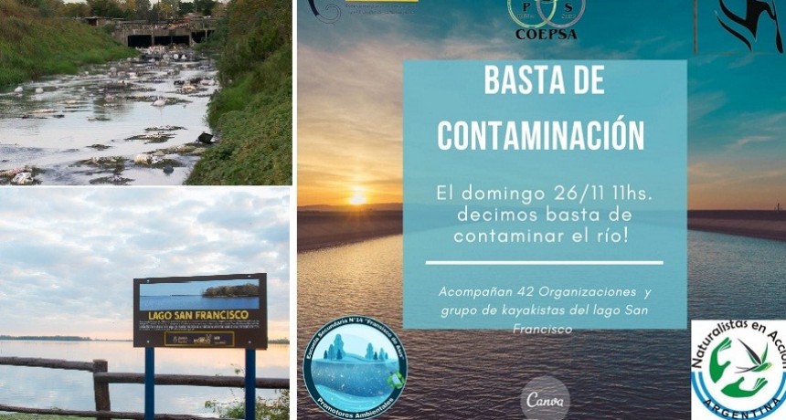 Moreno y Merlo: Protesta de ambientalistas por la contaminación del Río Reconquista