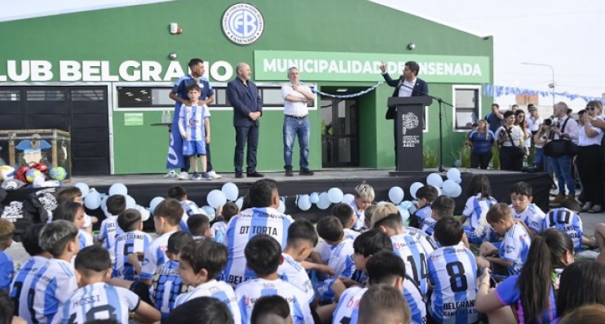Kicillof inauguró el complejo deportivo Club Belgrano en Ensenada