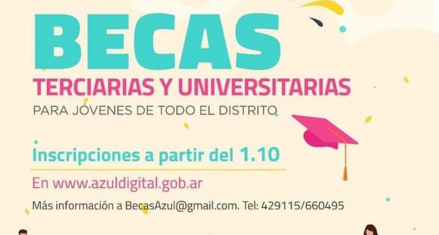 Azul: Inscripción para las Becas terciarias y universitarias